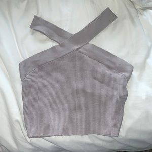 Aritzia Babaton Sculpt Knit Criss Cross Cropped Tank